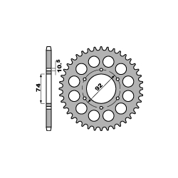 PBR, rozeta 852 45 C45 Yamaha ZJ550 81-85 (řetěz 530) (JTR856.45)