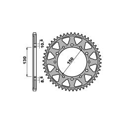 PBR, rozeta 860 47 C45 Yamaha YZF 600 R (97-03), FZR 1000 (JTR859.47) (řetěz 530)