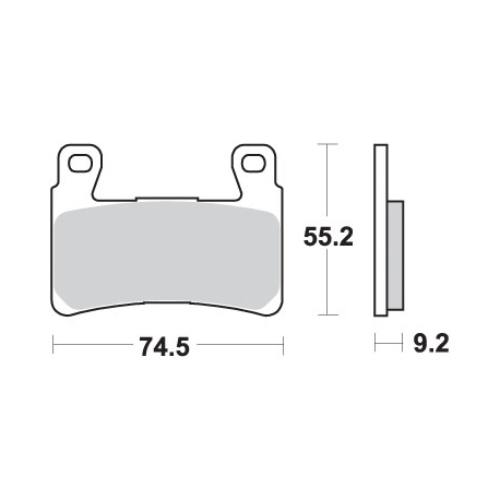 SBS, brzdové desky KH296 /KH265Street Excel Sinter, zlatá barva, určeno pro: Harley Davidson, přední