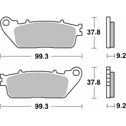 SBS, brzdové desky KH488 Street Ceramic, černá barva, určeno pro: Honda VFR800/1200, CB1000, zadní