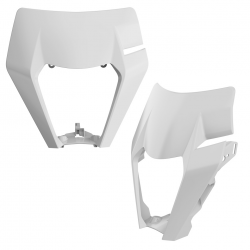 Polisport, rámeček předního světla, KTM EXC / EXC-F / XC-W / XCF-W `17-19 bílá barva (typ OEM)