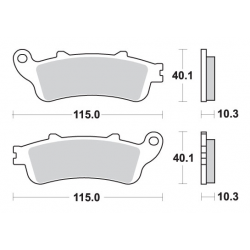 SBS, brzdové desky KH261/2 Street Excel/Racing Sinter, zlatá barva