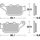 SBS, brzdové desky KH496 Street Ceramic, černá barva, určeno pro: Honda CBR250/300/650, CB500/650, CRF1000, zadní