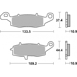 SBS, brzdové desky KH231/2 Street Ceramic, černá barva