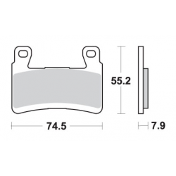 SBS, brzdové desky KH296 / KH265 Street Excel Sinter, zlatá barva, určeno pro: Kawasaki ZX-6R '13
