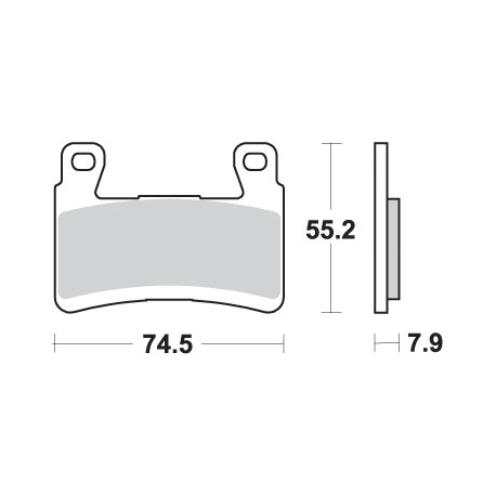 SBS, brzdové desky KH296 / KH265 Street Excel Sinter, zlatá barva, určeno pro: Kawasaki ZX-6R '13