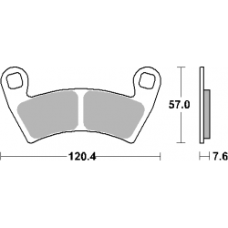 SBS, brzdové desky KH452 Off-Road Sinter, zlatá barva, určeno pro: Polaris 500/700/800/900/1000