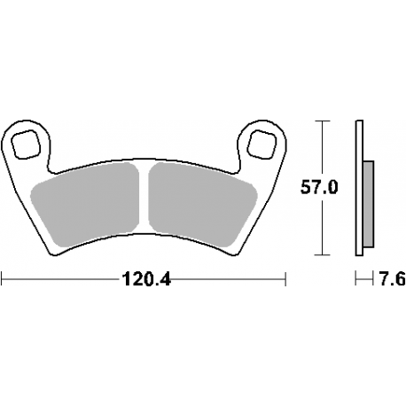 SBS, brzdové desky KH452 Off-Road Sinter, zlatá barva, určeno pro: Polaris 500/700/800/900/1000