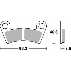 SBS, brzdové desky KH456 Off-Road Sinter, zlatá barva, určeno pro: Polaris 450/525/570/800, přední