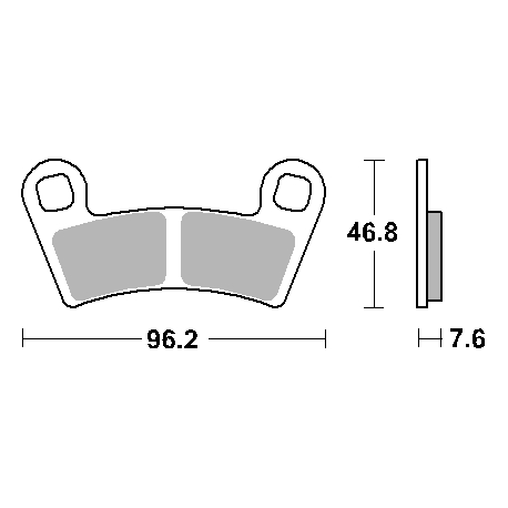 SBS, brzdové desky KH456 Off-Road Sinter, zlatá barva, určeno pro: Polaris 450/525/570/800, přední
