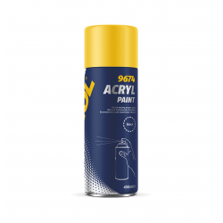 Mannol, ACRYL BLACK PAINT 450ml - černá barva ve spreji, matná (9674) (24)