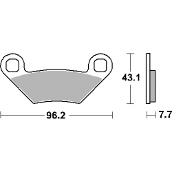 SBS, brzdové desky KH475 Off-Road Sinter, zlatá barva, určeno pro: Polaris 500/550/850/1000, přední/zadní