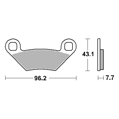 SBS, brzdové desky KH475 Off-Road Sinter, zlatá barva, určeno pro: Polaris 500/550/850/1000, přední/zadní