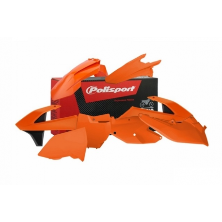 Polisport, sada plastů, SX 125/150 SX-F 250/350/450 XC-F 250/350/450 16-18 oranžová barva