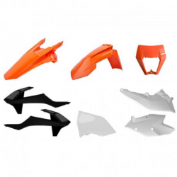 Polisport, sada plastů, KTM EXC/EXCF TPI 17-19 barva OEM (18), včetně rámečku předního světla