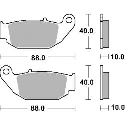 SBS, brzdové desky KH629 Street Ceramic, černá barva, určeno pro: Honda CBR125 '11-, CRF250L/M, MSX125, zadní