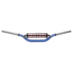 Renthal, řidítka 1,1/8" (28,6mm) MX Twinwall 922 HANDLEBAR BLUE RC HIGH PADDED, modrá barva s chráničem