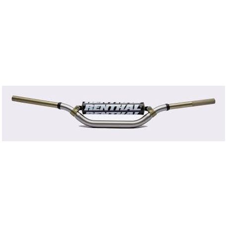 Renthal, řidítka 1,1/8" (28,6mm) MX Twinwall 922 HANDLEBAR TANIUM RC HIGH PADDED, titan barva s chráničem
