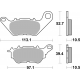 SBS, brzdové desky KH662, určeno pro: Yamaha YZF-R25 '15-'20, YZF-R3 '15-'20, MT-03 '16-'20, MT-25 '16-'20, zadní