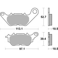 SBS, brzdové desky KH662, určeno pro: Yamaha YZF-R25 '15-'20, YZF-R3 '15-'20, MT-03 '16-'20, MT-25 '16-'20, zadní