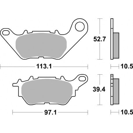 SBS, brzdové desky KH662, určeno pro: Yamaha YZF-R25 '15-'20, YZF-R3 '15-'20, MT-03 '16-'20, MT-25 '16-'20, zadní