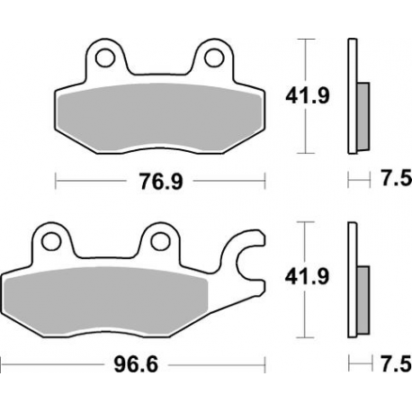 SBS, brzdové desky KH197 Racing DUAL CARBON Kawasaki NINJA 400 '18