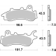 SBS, brzdové desky KH716 Honda CB 125 F '17-'19, přední Street Ceramic, černá barva