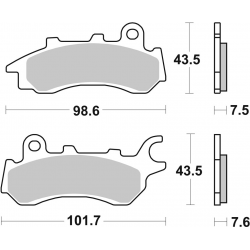 SBS, brzdové desky KH716 Honda CB 125 F '17-'19, přední Street Ceramic, černá barva