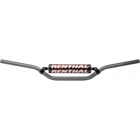 Renthal, řidítka 7/8" (22mm) MX Handlebar GREY RC PADDED, šedá barva s chráničem