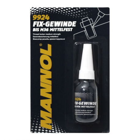 Mannol, FIX GEWINDE MITTELFEST 10ml lepidlo na závity, modrá barva, střední pevnost (9924) (144)