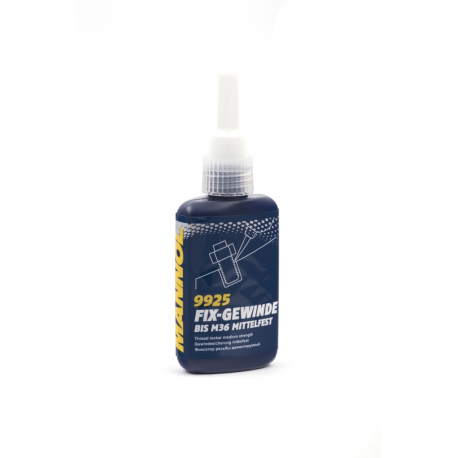 Mannol, FIX-GEWINDE MITTELFEST - lepidlo na závity, modrá barva, střední pevnost 50ml (9925)