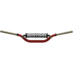 Renthal, řidítka 1,1/8" (28,6mm) MX Twinwall 999 HANDLEBAR RED MCGRATH / SHORT PADDED, červená barva s chráničem