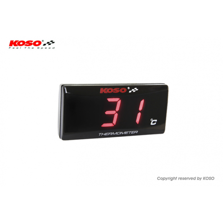 KOSO Koso, vodotěsný teploměr motoru (TERMOMETR)