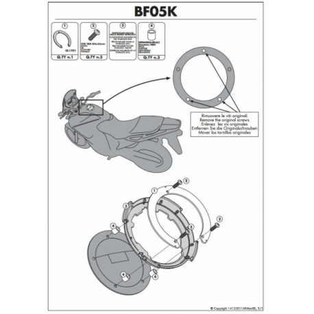 Kappa, držák na nádrž Tanklock, Yamaha /MV/CAGIVA