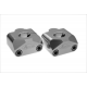 Accel, zvyšovací držáky řidítek (dole-22,2/nahoře-22,2mm) výška 20mm, stříbrná barva