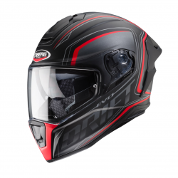 Caberg, integrální přilba, se sluneční clonou, model DRIFT EVO INTEGRA (PINLOCK), černá matná/šedá/červená fluo, velikost XL