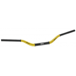 Accel, alu řidítka Taper (28,6mm) MX, model Yamaha YZ vysoká (7075-T6) Ergal, dvoubarevná, žlutá+černá (šířka 803mm)