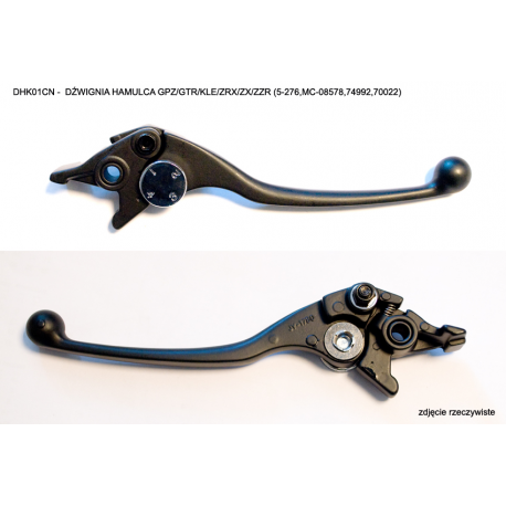 Nachman, brzdová páčka, Kawasaki GPZ/GTR/KLE/ZRX/ZX/ZZR (MC-08297BK,74992,70022), černá barva