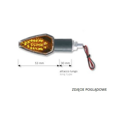 FAR, sada blinkrů LED- dlouhé (2ks.-CARBON) (30+53mm)