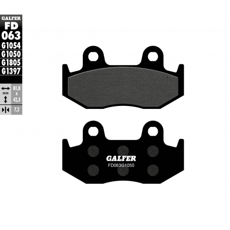 Galfer, brzdové desky KH92 / KH323 Semi Metal (tloušťka 7,2mm)