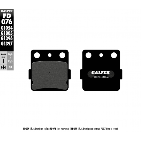 Galfer, brzdové desky KH84 Semi Metal