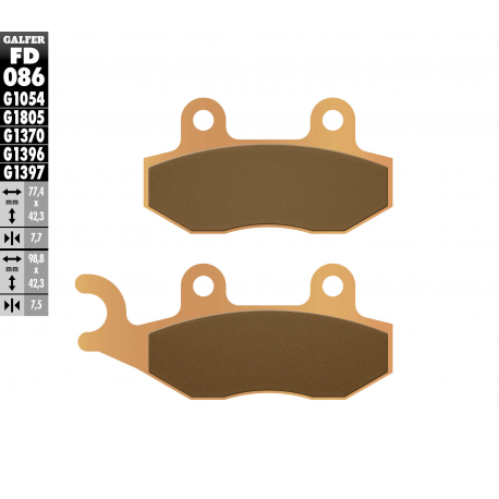 Galfer, brzdové desky KH135 / KH214 Sintered (zlaté) ATV