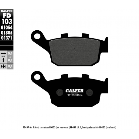 Galfer, brzdové desky KH140, zadní Semi Metal Honda CB/CBR/CTX/NTV/XL600,650V/XRV750 '90-'02, TRIUMPH