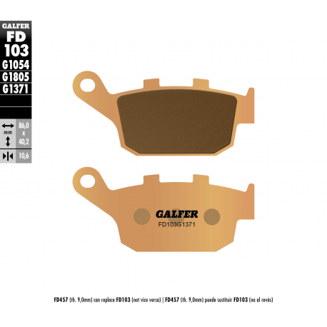 Galfer, brzdové desky KH140 Sintered (zlaté) Street