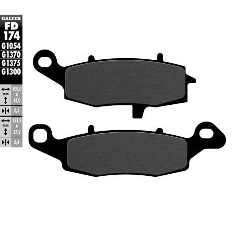Galfer, brzdové desky KH229 (přední) Semi Metal