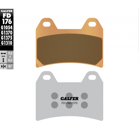 Galfer, brzdové desky KH244 (zlaté) Sintered SPORT