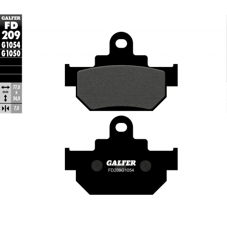 Galfer, brzdové desky KH106 Suzuki (tloušťka 7mm) Semi Metal, přední Suzuki GZ/LS/VL125