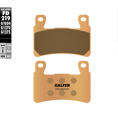Galfer, brzdové desky KH265 / KH296 Sintered (zlaté) Street