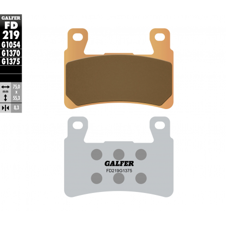 Galfer, brzdové desky KH265 / KH296 Sintered (zlaté) SPORT