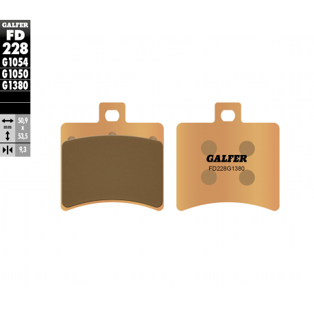 Galfer, brzdové desky KH298 Sintered (zlaté) skútr